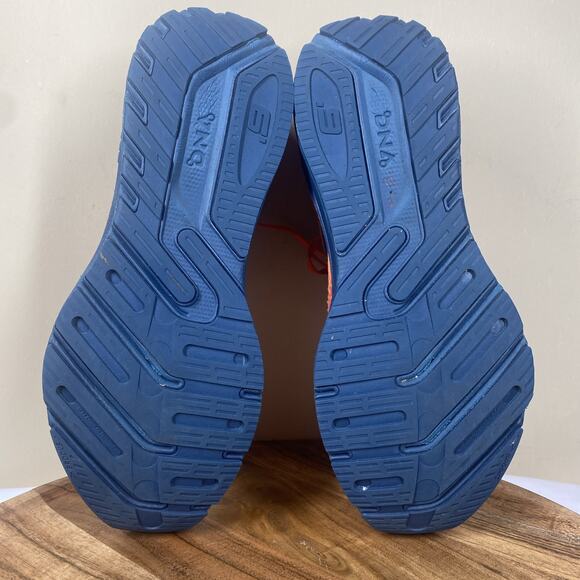 Brooks Launch GTS 9 Orange Mens Orange And Blue Size 10 D Running Shoes - Picture 8 of 9